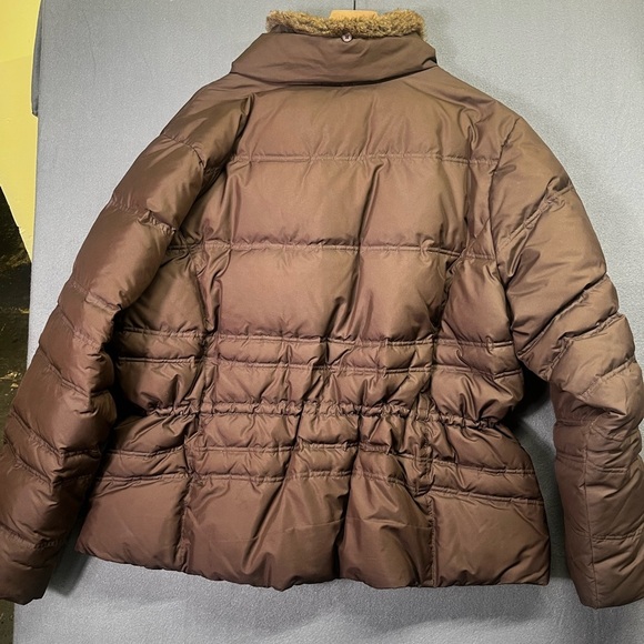 Eddie Bauer Goose down M700 Brown Coat Womens 2XL Brown Warm Winter - Picture 7 of 7